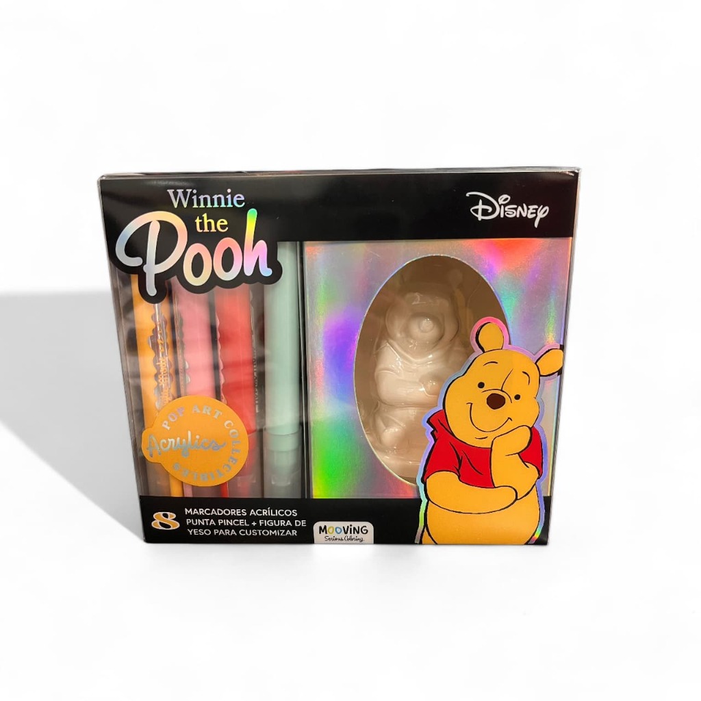 POP ART:MARC.x8u.ACRIL. +  FIGURA POOH COLORING